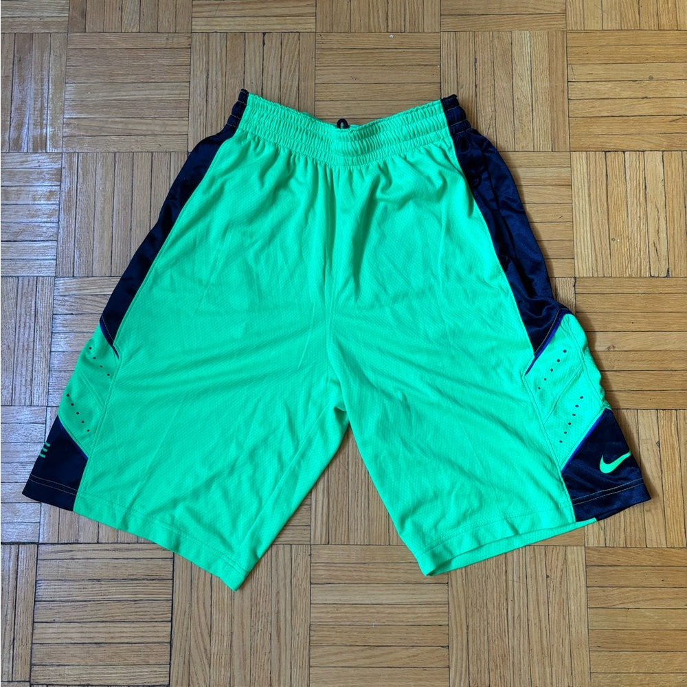 Nike Drifit Elite Basketball Shorts Neon Green Size Small